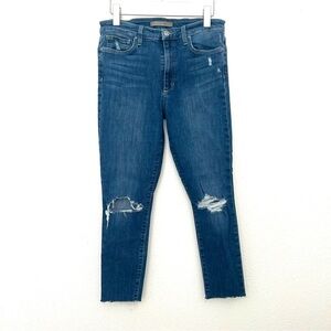 Joe's Jeans Franklin High Rise Denim Twilight Skinny Ankle Distress Blue Size 30